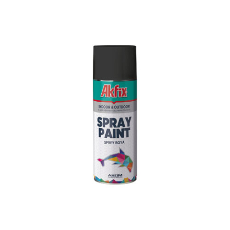 Finisaje si amenajari interioare - AKFIX SPRAY PAINT RAL 9005 NEGRU LUCIOS 400ML (GW.300GR) (6)