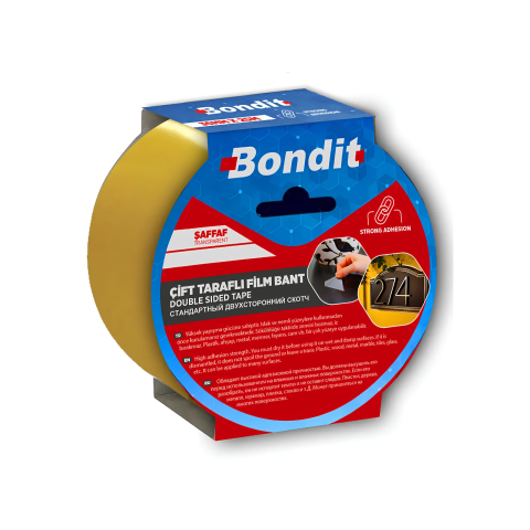 Banda dublu adeziva transparenta 48mm x 25m - Bondit [2]