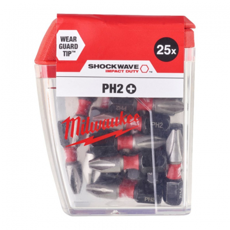 Biti - Bit de impact, Shockwave Impact Duty™, PH2x25mm - 25 buc (4932430853), MILWAUKEE