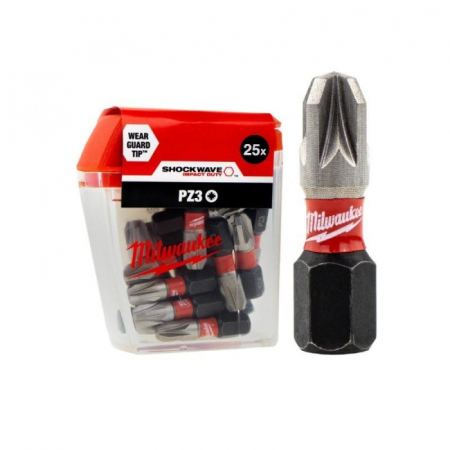Biti - Bit de impact, Shockwave Impact Duty™, PZ3x25mm - 25 buc (4932430869), MILWAUKEE