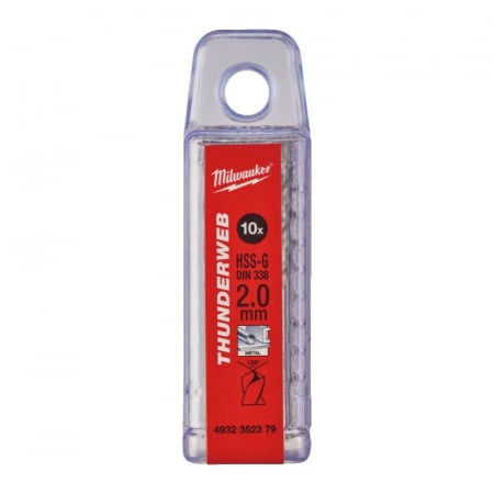 Burghie - Burghie pentru metal THUNDERWEB, rectificate, Ø2.0mm, 10buc (4932352379), MILWAUKEE
