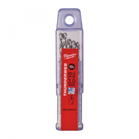 Burghie - Burghie pentru metal THUNDERWEB, rectificate, Ø3.0mm, 10buc (4932352381), MILWAUKEE
