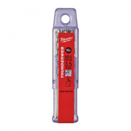 Accesorii si consumabile - Burghie pentru metal THUNDERWEB, rectificate, Ø3.5mm, 10 buc (4932352383), MILWAUKEE