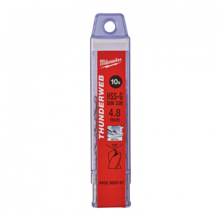 Burghie - Burghie pentru metal THUNDERWEB, rectificate, Ø4.8mm, 10 buc (4932352387), MILWAUKEE