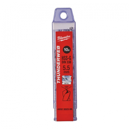 Burghie - Burghie pentru metal THUNDERWEB, rectificate, Ø5.5mm, 10 buc (4932352389), MILWAUKEE
