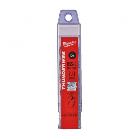 Burghie - Burghie pentru metal THUNDERWEB, rectificate, Ø7.0mm, 5 buc (4932352393), MILWAUKEE