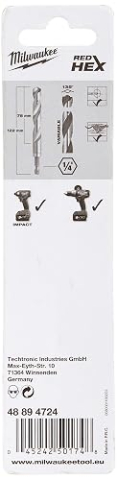 Burghiu Metal Milwaukee Shockwave HSS-G TiN 10.5 mm, Prindere Hexagonală 1/4", Vârf 135°, Cod 48894724 [2]
