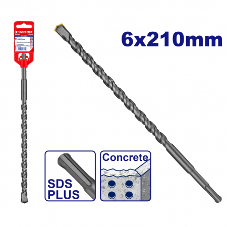 Burghie - Burghiu pentru beton, 6x210mm, SDS plus, EMTOP