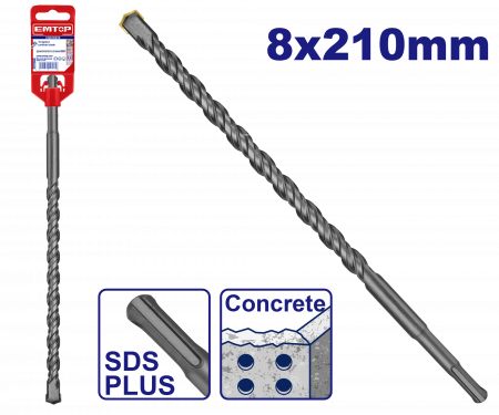 Burghie - Burghiu pentru beton, 8x210mm, SDS plus, EMTOP