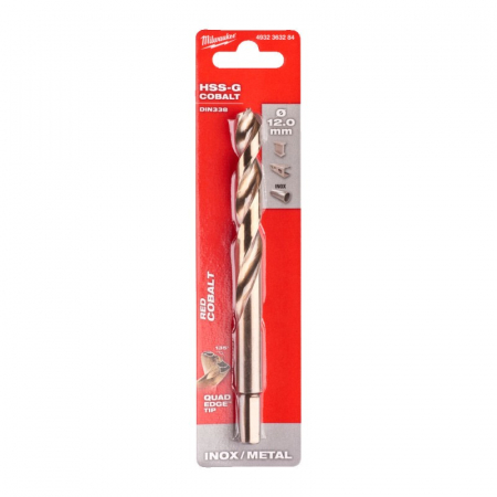 Burghie - Burghiu pentru metal HSS Cobalt, DIN338, Ø12.0mm (4932363284), MILWAUKEE