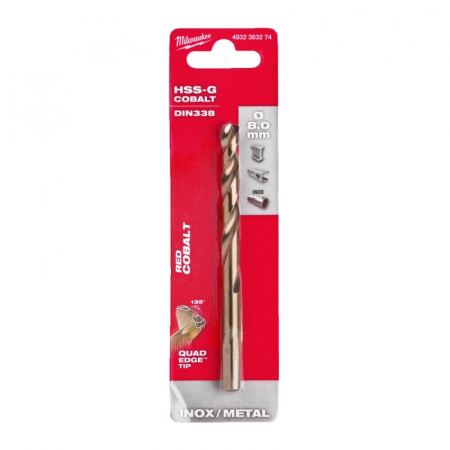Accesorii si consumabile - Burghiu pentru metal HSS Cobalt, DIN338, Ø8.0mm (4932363274), MILWAUKEE