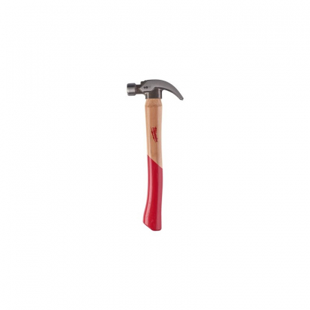 Ciocane si topoare - Ciocan dulgher cu gheara curbata, maner lemn, 450gr (4932478659), MILWAUKEE