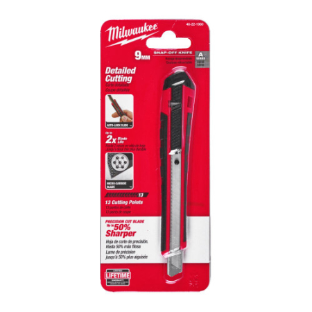 Cutter cu lama tip "Snap Knives", lățime de 9mm, (48221960), MILWAUKEE [2]