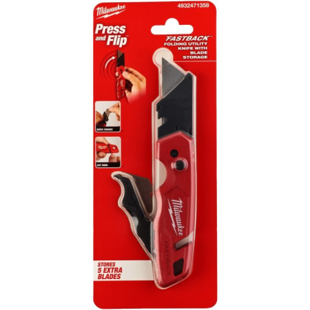 Cutter utilitar FASTBACK™, tip flip cu magazie pentru lame, (4932471358), MILWAUKEE [2]