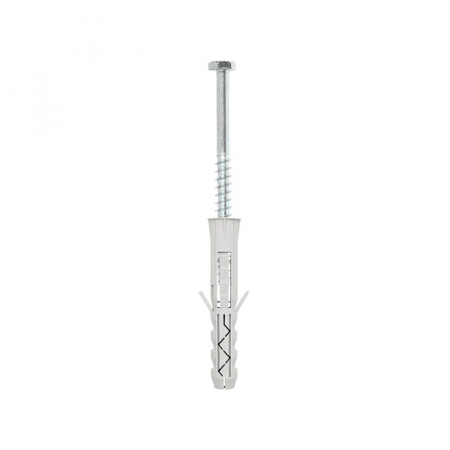 Dibluri pentru lemn - Diblu cu expandare in 3 directii, cu surub pentru lemn, cap hexagonal, 12 x 80 mm - 50 bucati/blister - KKX-12100, Wrek-met KLIMAS