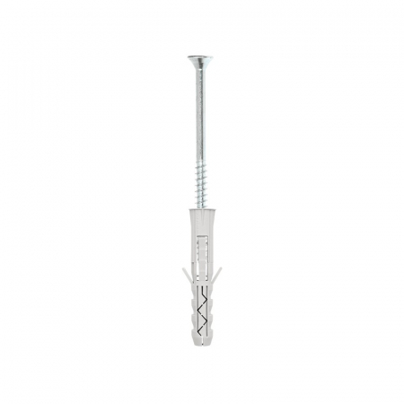 Dibluri pentru lemn - Diblu cu expandare în 3 directii, cu surub pentru lemn, cap inecat, PZ-2/PZ-3, 10 x 50 mm - 100 bucati/cutie - KRX-105060, Wrek-met KLIMAS