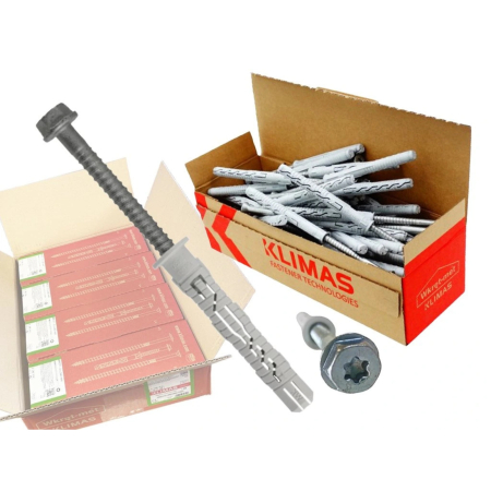 Diblu cu surub, cap hexagonal TX40, 12x120/8x125 mm, KPR-FAST-12120K, 25 buc/cutie - Wrek-met KLIMAS [10]