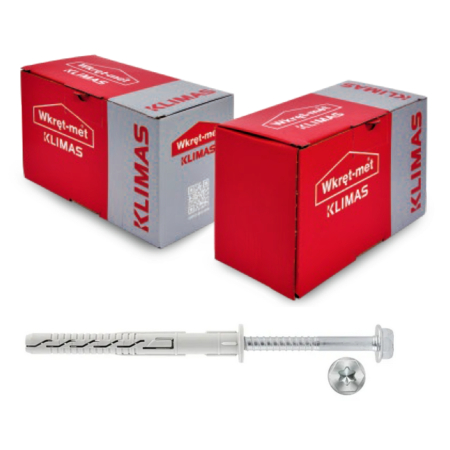 Diblu cu surub, cap hexagonal TX40, 12x120/8x125 mm, KPR-FAST-12120K, 25 buc/cutie - Wrek-met KLIMAS [9]