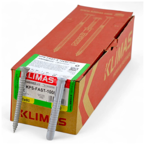 Diblu cu surub cap inecat TX30, 10x80/7x85 mm,  50 buc/cutie - KLIMAS Wrek-met [3]