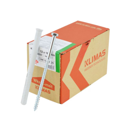 Diblu cu surub cu cap hex SW-14, 12x100 mm, 25 buc/cutie - Wrek-met KLIMAS [3]