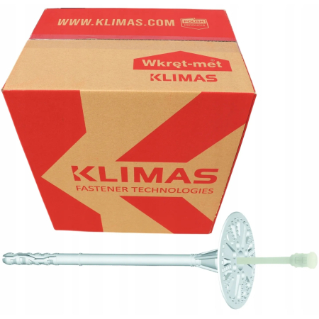 Diblu fixare polistiren pe caramida, BCA si beton,  LT 10x120mm - 200 bucati/cutie, LTX10120(200) Klimas Wkret-met [1]