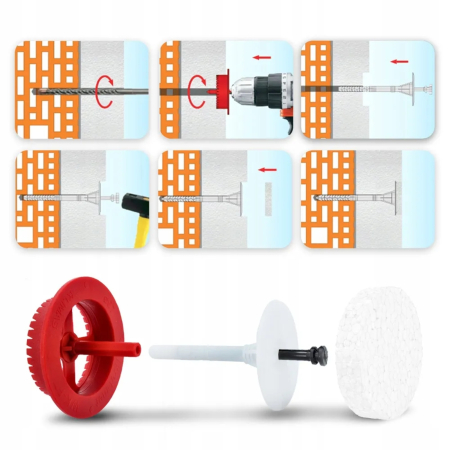 Diblu fixare polistiren pe caramida, BCA si beton,  LT 10x90mm - 200 bucati/cutie, LTX10090(200) Klimas Wkret-met [3]