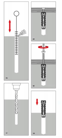 Diblu universal cu Surub cu cap înfundat, (PZ-2/PZ-3) 10x60/6,0x80mm - 4 bucati/blister - BSFXP-10060080, Klimas Wkret-met [6]