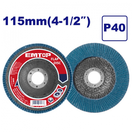 Discuri abrazive - Disc abraziv cu lame de zirconiu 115mm, P40, EMTOP