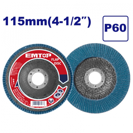 Accesorii si consumabile - Disc abraziv cu lame de zirconiu 115mm, P60, EMTOP