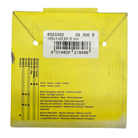 Disc abraziv diamantat tip oala DS 300 B Extra 125x7mm, pentru Beton, Sapa, Materiale de santier - Klingspor [3]