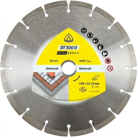 Discuri abrazive - Disc abraziv diamantat pentru polizorul unghiular, 115x1.6x22.23mm 8segm.37.3x1.6x7mm, Klingspor, DT 300 U, Klingspor