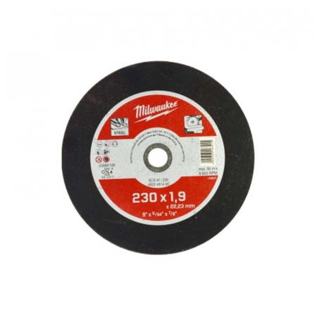 Discuri abrazive - Disc abraziv pentru debitat metal, 230x1.9x22.22mm (4932451480) - 1 bucăți, MILWAUKEE