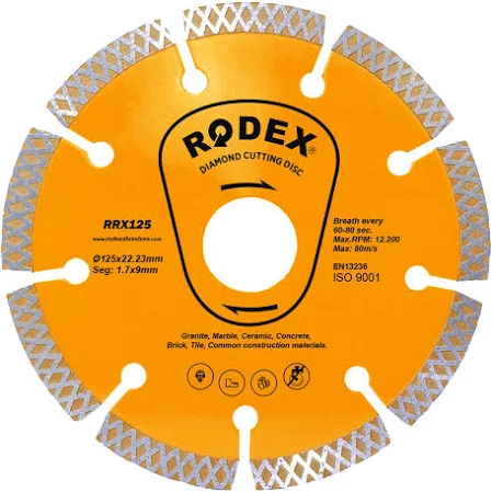 Discuri abrazive - Disc de taiere Diamantat, Rodex, taiere rapida, 230 x 20/22, 23mm, max rpm 6.600, Rodex