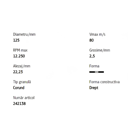 Disc debitare metal 125 x 22.23 x 2.5mm, A 24 Extra - Klingspor [3]