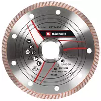 Discuri abrazive - Disc diamantat de taiere continua KWB, 125 x 22.2 x 1.2 mm, 12250 rpm, taiere uscata, 49724550, Einhell, Einhell