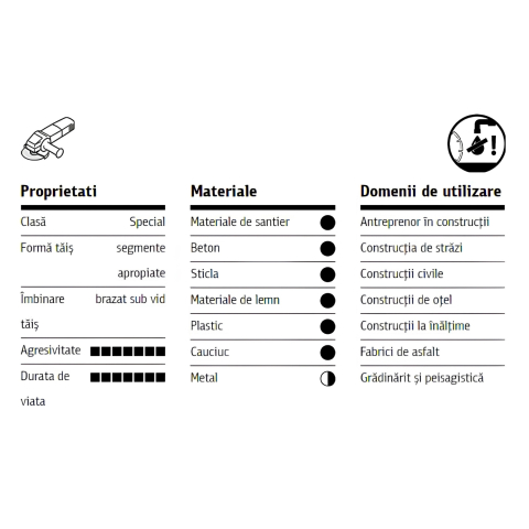 Disc diamantat debitare, Klingspor DT 900 ACR , 125 x 2.8 x 22,23mm, 10segmente, 45x10x2.8mm, Klingspor [1]