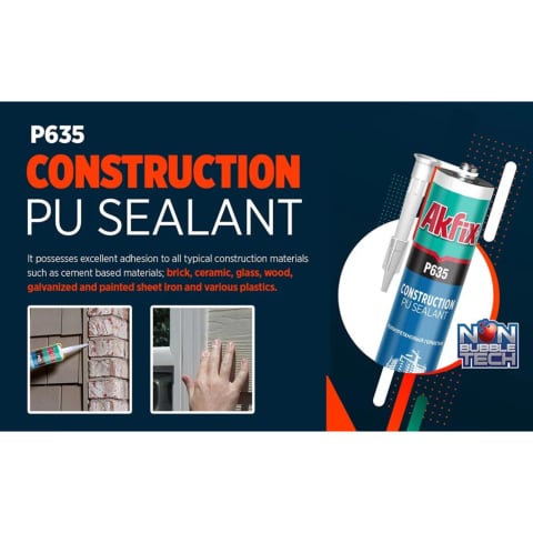 Etans poliuretanic pentru constructii P635, negru, 310 ml - Akfix [5]