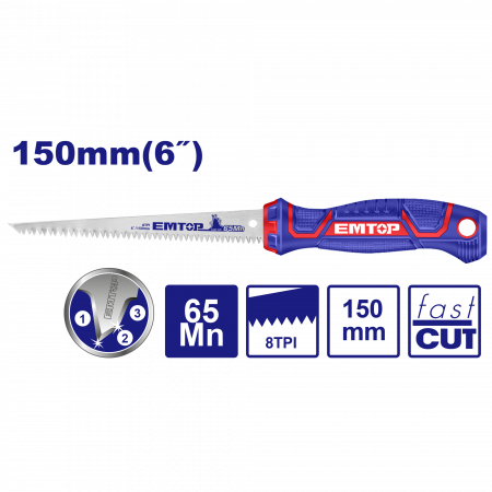 Fierastraie - Fierastrau pentru rigips, 150mm, EMTOP