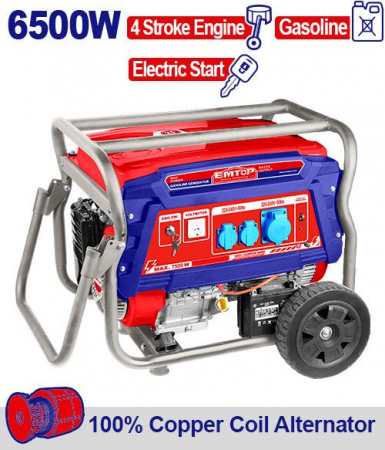 Generatoare - Generator pe benzina 6.5kW, EMTOP