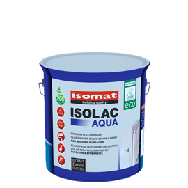 Finisaje si amenajari interioare - ISOLAC AQUA ECO SATIN BASE P - COLORAT SATIN - Vopsea email premium, pe baza de apa, pentru suprafete din lemn, 2.25L, Isomat