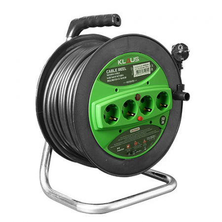 Prelungitoare si derulatoare - KLAUS CABLU TOLINA PLASTIC CU 4 PRIZE 3*2,5 MM 20 MT (150 Fire) (4)