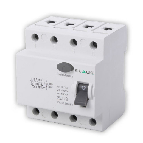 Electrice - KLAUS Întrerupător circuit curent rezidual RCCB 6KA 3P+N 25A 30mA AC