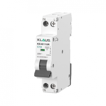 Intrerupatoare - KLAUS ÎNTRERUPĂTOR CIRCUIT MINIATURAL MCB 4.5KA 1P+N 10A C (12/180)