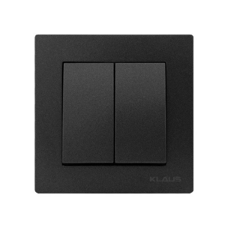 Electrice - KLAUS INTRERUPATOR DUBLU NEGRU (10/120)