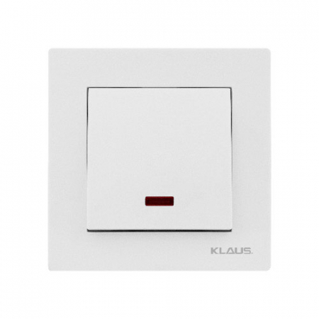 Intrerupatoare - KLAUS INTRERUPATOR SIMPLU CU LED ALB(10/120)