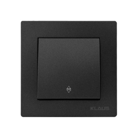 Prize, intrerupatoare si stechere - KLAUS INTRERUPATOR SIMPLU NEGRU VEAVIEN (10/120)