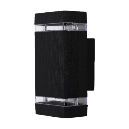 Electrice - KLAUS LAMPA DE PERETE NEGRU IP54 2XGU5.3 ALU.+PC 100*110*230MM(10)