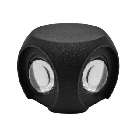 Electrice - KLAUS LED LAMPA DE PERETE NEGRU IP54 4X1W 3000K ALU. 55*55*55MM(50)