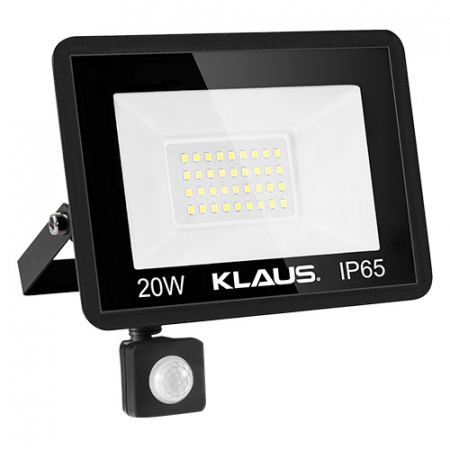 Corpuri si surse de iluminat - KLAUS PROIECTOR CU LED SI SENZOR SLIM 20W(%75) 85LM/W 6500K (30)