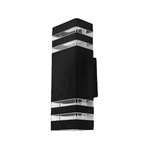 Iluminat exterior - Lampa de perete 2xGU5.3 IP54, Negru, dimensiune 100x110 mm, KE46412 - Klaus